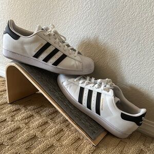 Adidas Superstar White and Black Sneakers